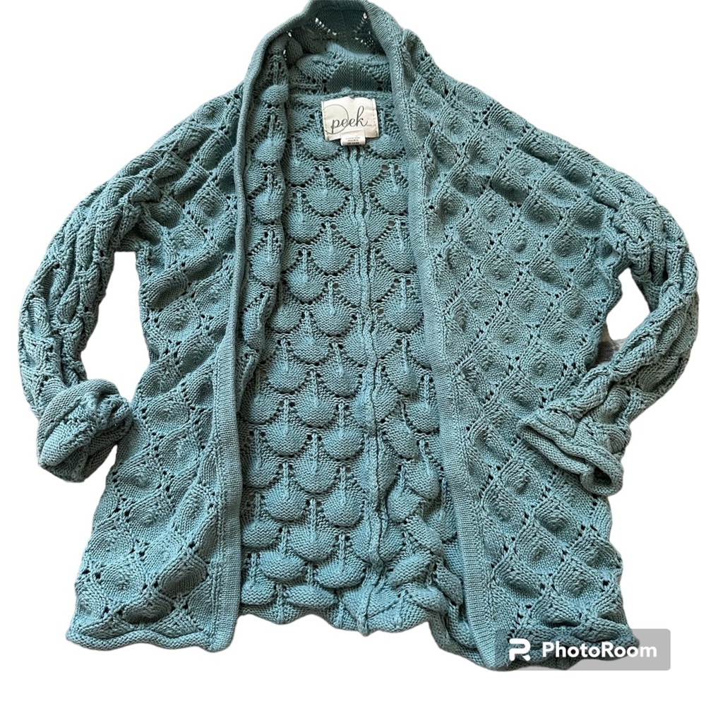Peek Green Slouchy Sweater XXS (2-3)